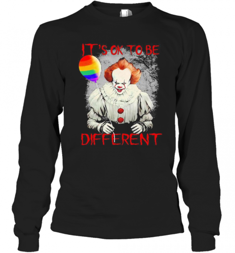 Lgbt Halloween Pennywise It'S Ok To Be Different T-Shirt Long Sleeved T-shirt 