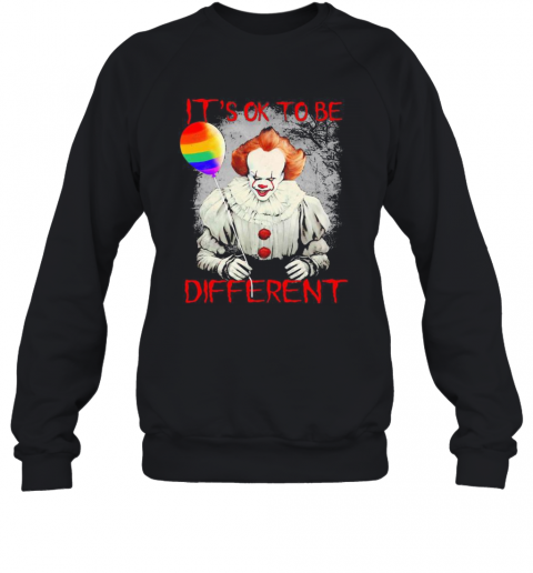 Lgbt Halloween Pennywise It'S Ok To Be Different T-Shirt Unisex Sweatshirt