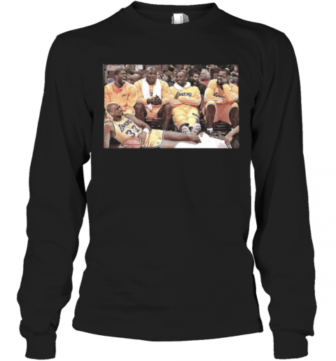 Los Angeles Lakers Basketball Team Picture T-Shirt Long Sleeved T-shirt 
