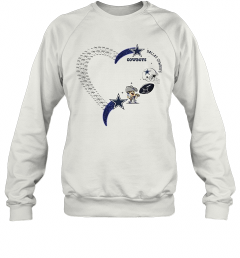 Love Dallas Cowboys Football Heart Diamond T-Shirt Unisex Sweatshirt