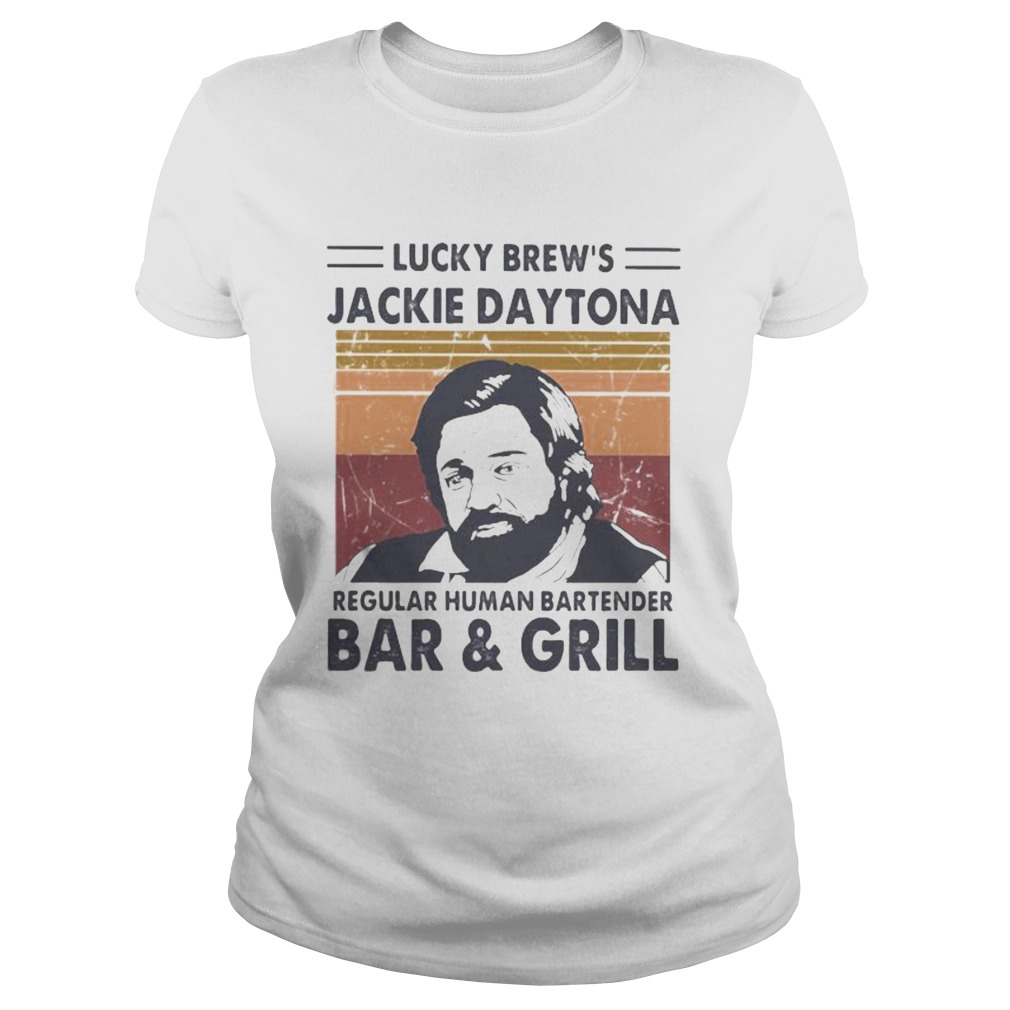 Lucky brews jackie daytona regular human bartender bar and girl vintage retro Classic Ladies
