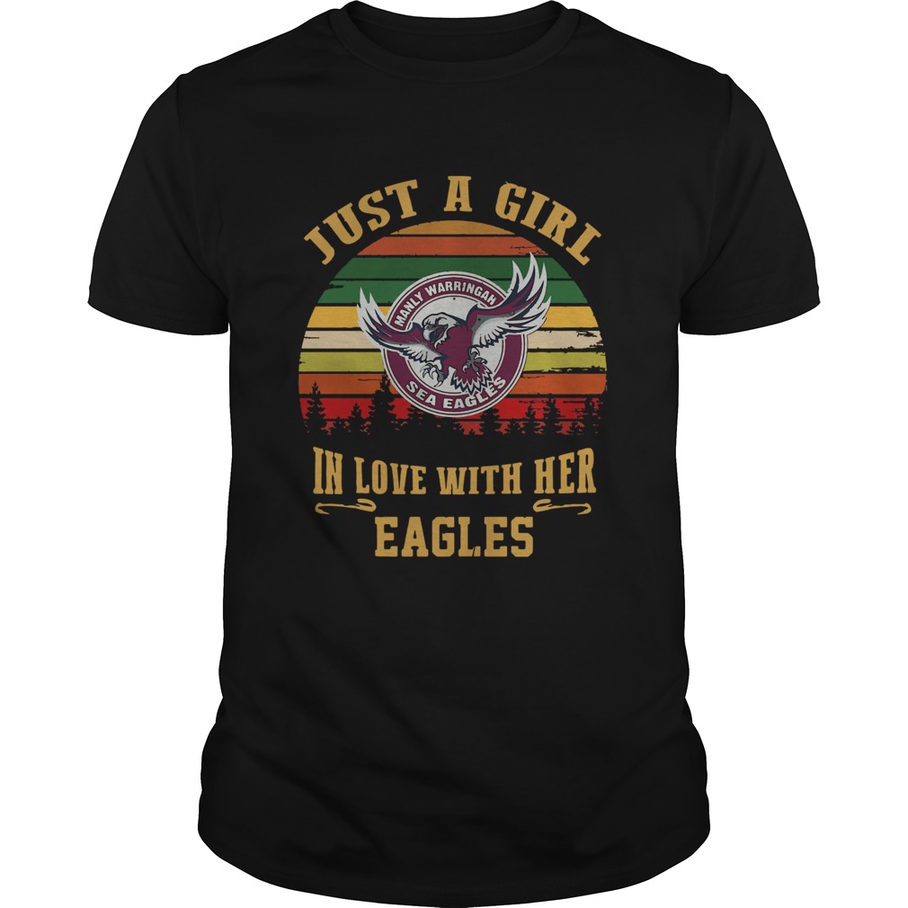 Manly Warringah Just A Girl In Love With Her Eagles Vintage Retro Unisex