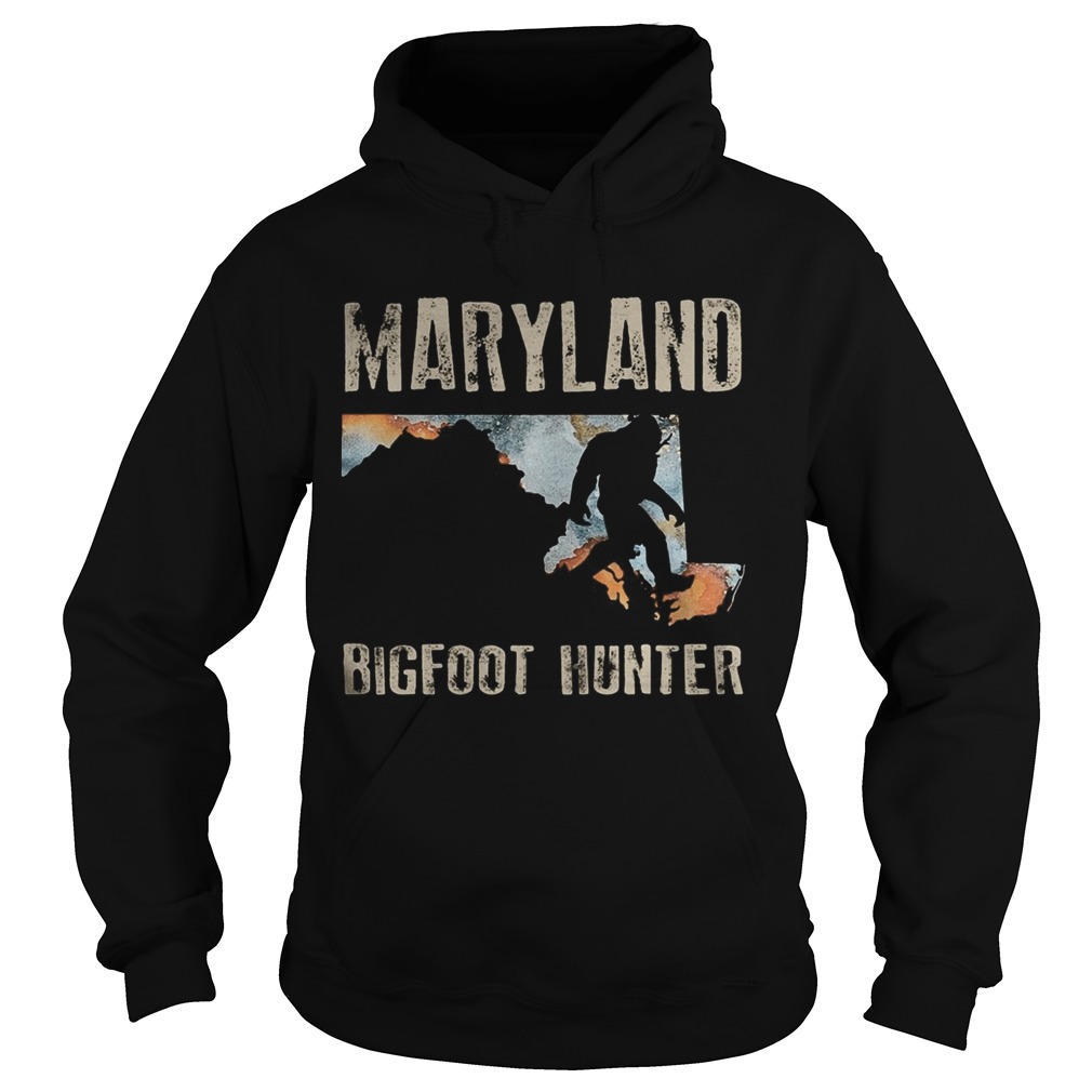 Maryland bigfoot hunter sunset Hoodie