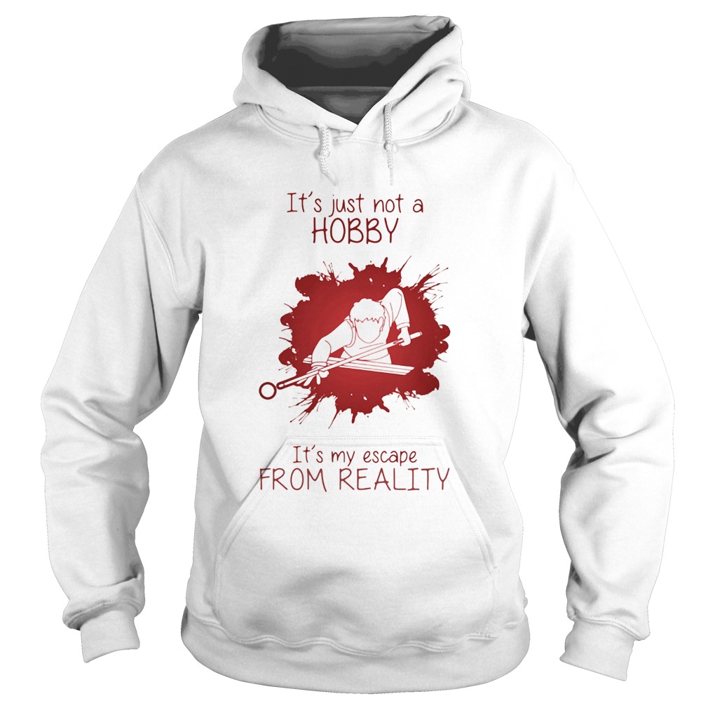 Men Playing Billiard Its just not a Hobby Its my escape from reality color Hoodie