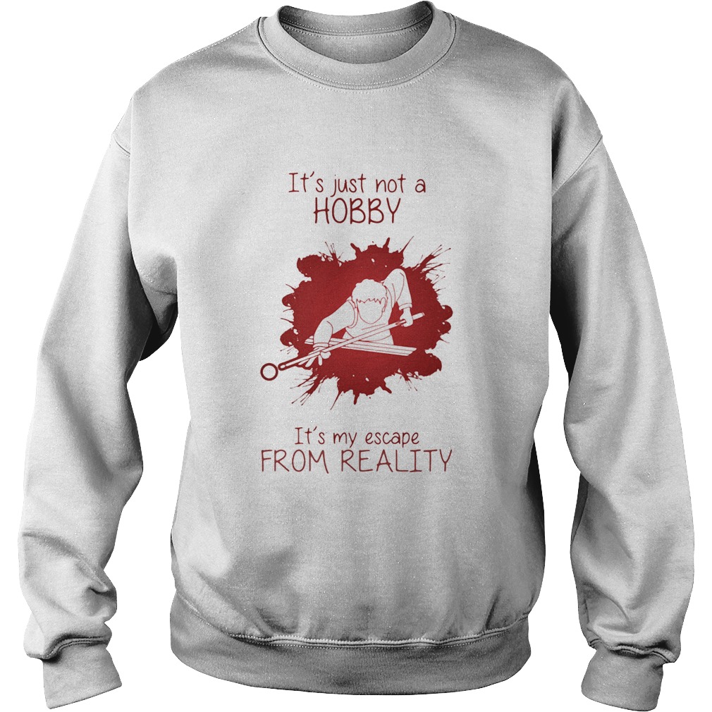Men Playing Billiard Its just not a Hobby Its my escape from reality color Sweatshirt