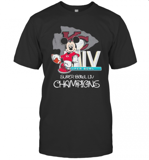 Mickey Mouse Kansas City Chiefs Super Bowl Liv Champions T-Shirt