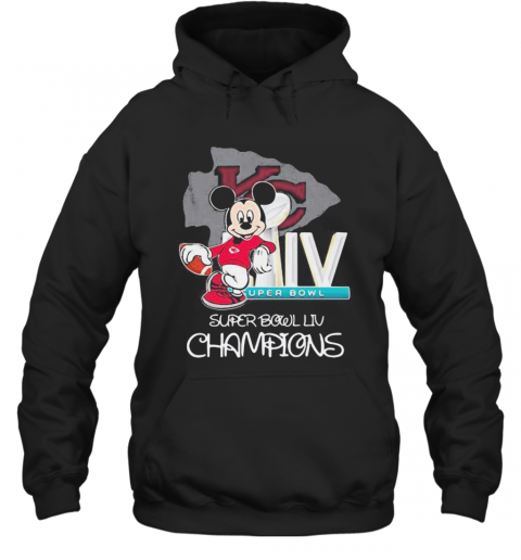 Mickey Mouse Kansas City Chiefs Super Bowl Liv Champions T-Shirt Unisex Hoodie