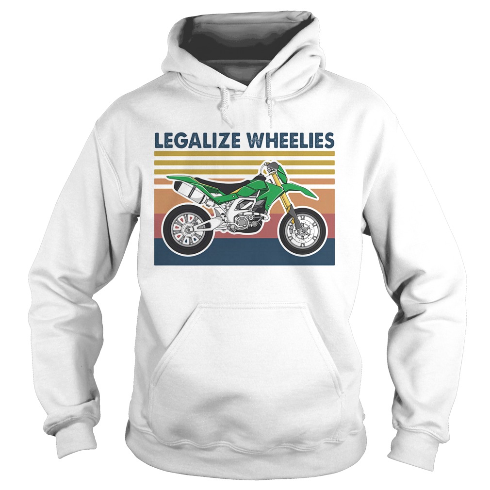 Motocross legalize wheelies vintage retro Hoodie