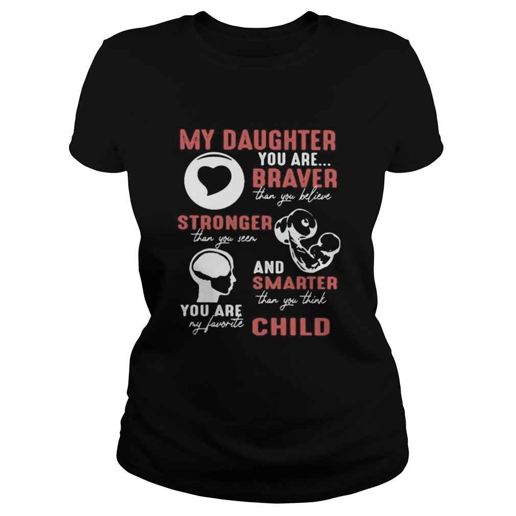 My daughter you are braver than you believe stronger than you seen and smarter than you think you a Classic Ladies