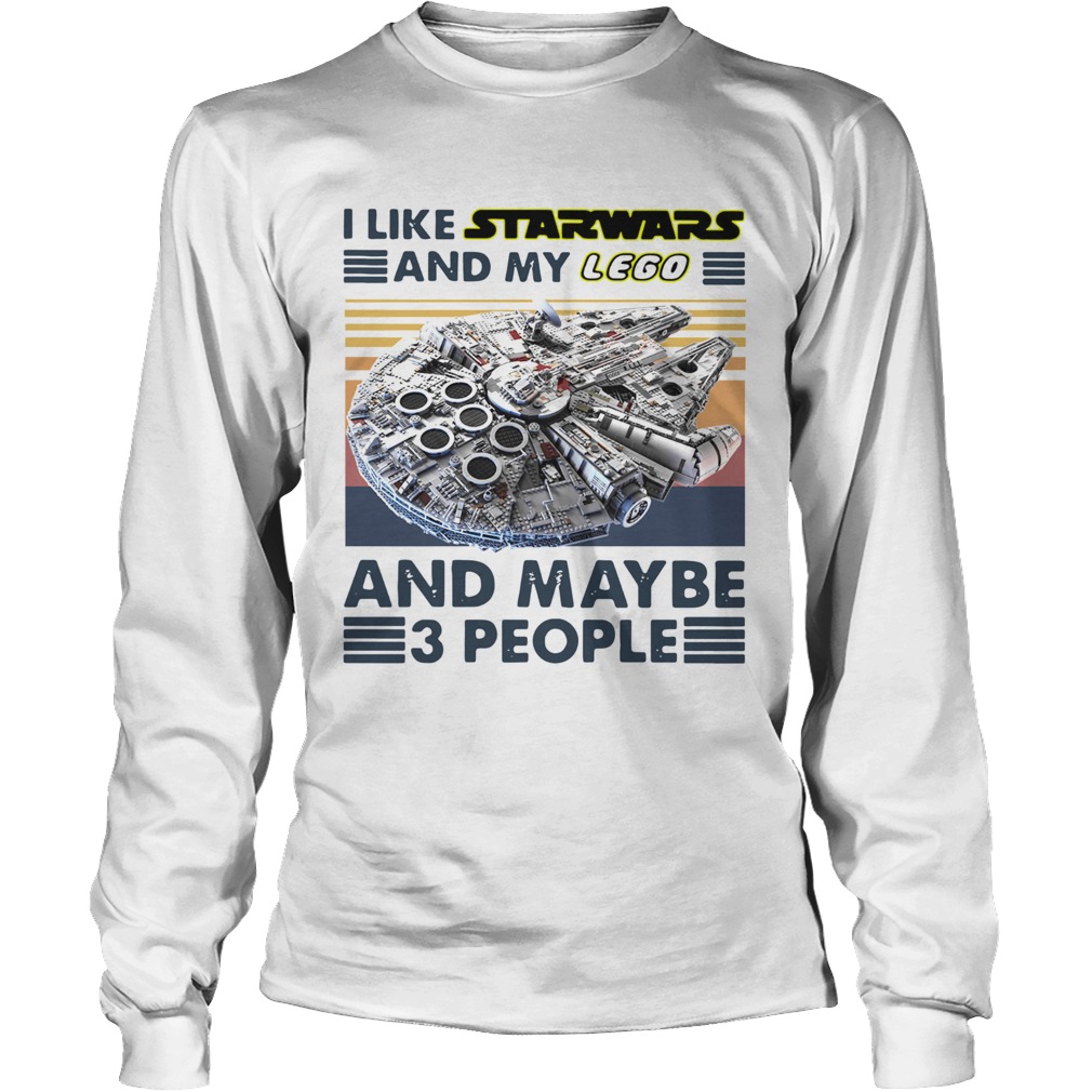 Nice I Like Star Wars And My Lego And Maybe 3 People Vintage Long Sleeve