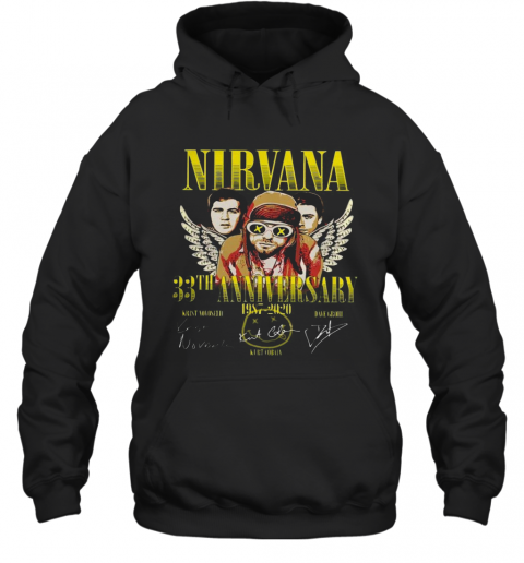 Nirvana 33Rd Anniversary 1987 2020 Thank You For The Memories Signatures T-Shirt Unisex Hoodie