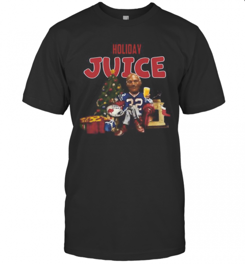 O.J. Simpson Holiday Juice Buffalo Bills Christmas T-Shirt