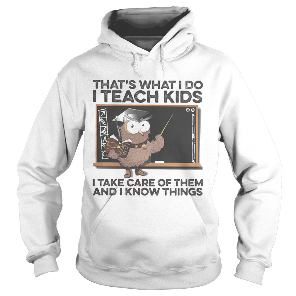 Owl thats what i do i teach kids i take care of them and i know things Hoodie