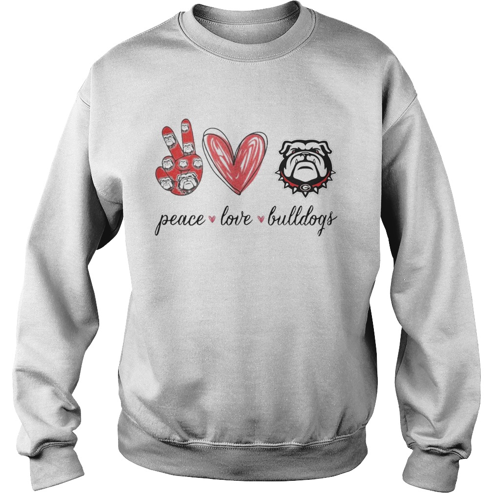 Peace love georgia bulldogs Sweatshirt