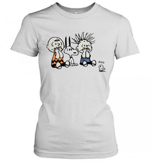 Peanuts Snoopy Charlie Brown Linus And Woodstock Boo T-Shirt Classic Women's T-shirt
