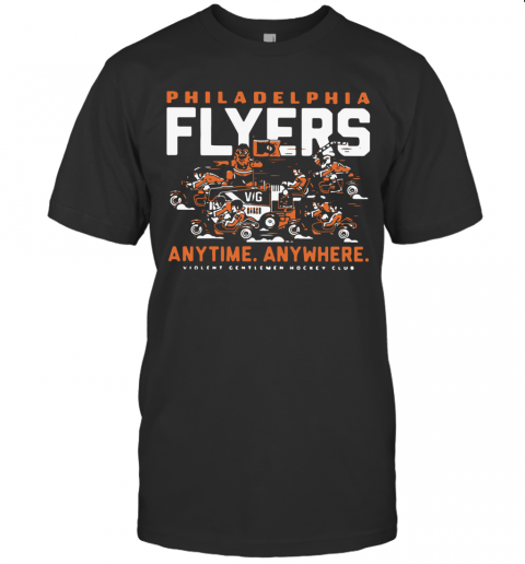 Philadelphia Flyers Anytime Anywhere Violent Gentlemen Hockey Club T-Shirt