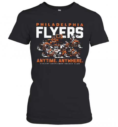 Philadelphia Flyers Anytime Anywhere Violent Gentlemen Hockey Club T-Shirt Classic Women's T-shirt