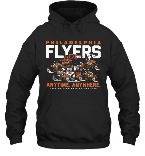 Philadelphia Flyers Anytime Anywhere Violent Gentlemen Hockey Club T-Shirt Unisex Hoodie