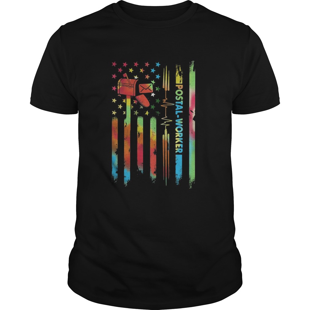 Postal worker hippie american flag independence day Unisex