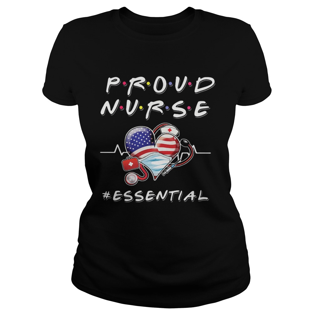 Proud Nurse Essential Love America Face Mask Classic Ladies