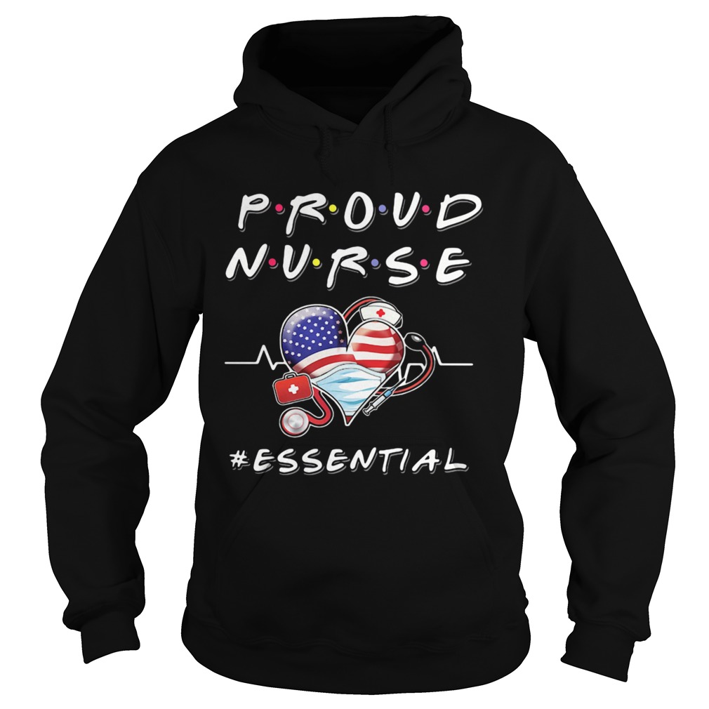 Proud Nurse Essential Love America Face Mask Hoodie