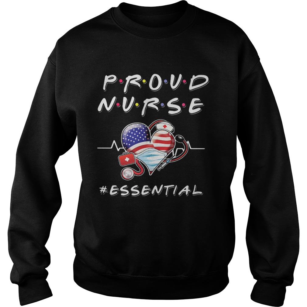 Proud Nurse Essential Love America Face Mask Sweatshirt
