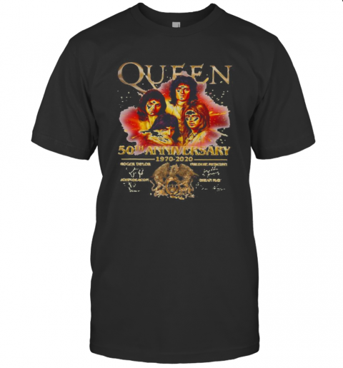 Queen 50Th Anniversary 1970 2020 Thank You For The Memories T-Shirt