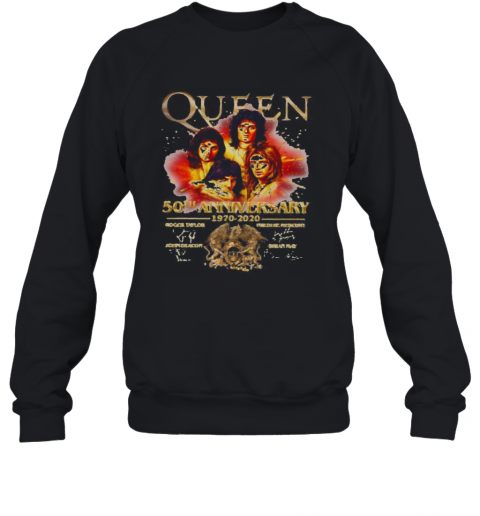 Queen 50Th Anniversary 1970 2020 Thank You For The Memories T-Shirt Unisex Sweatshirt