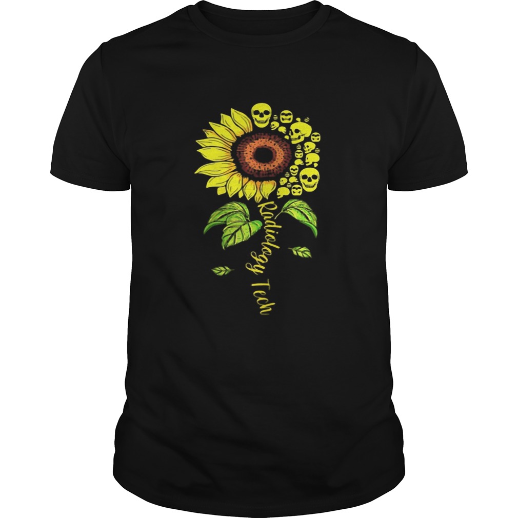 Radiology Tech Floral Sunflower Flower Skulls Unisex