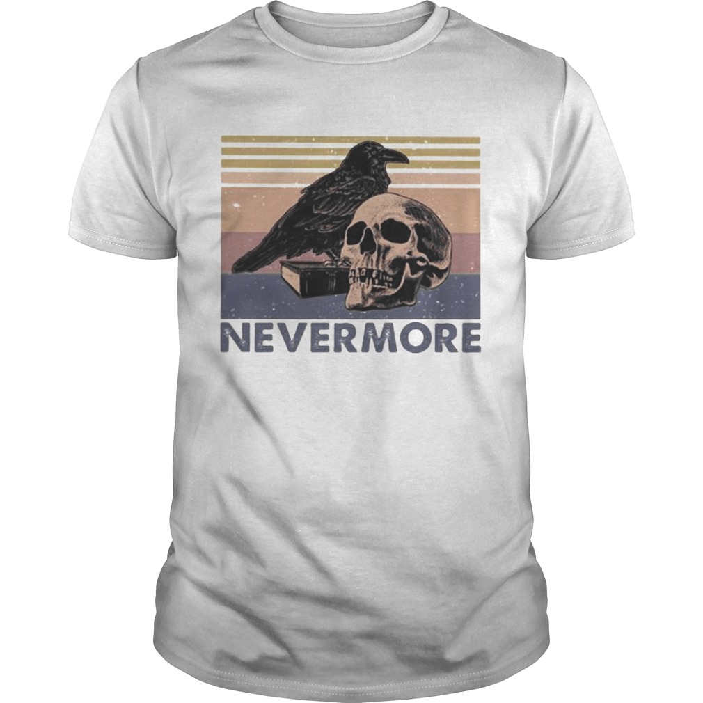 Raven Skull Nevermore vintage retro Unisex