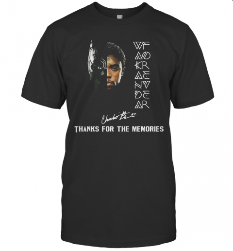Rip Chadwick Boseman Black Father 1977 2020 Signature Thank You For The Memories T-Shirt