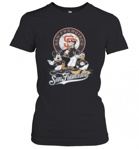 San Francisco Giants Mickey Mouse Cartoon Characters T-Shirt Classic Women's T-shirt