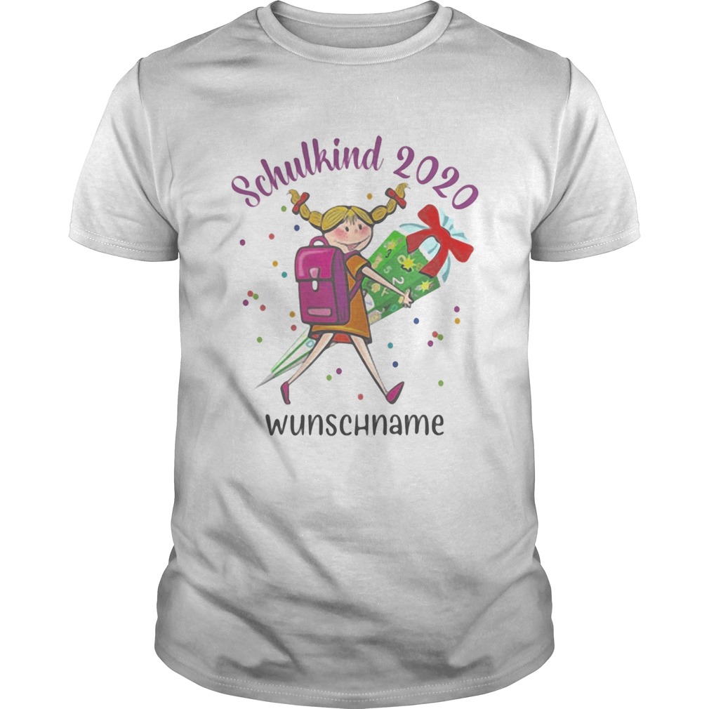 Schulkind 2020 wunschname shirt