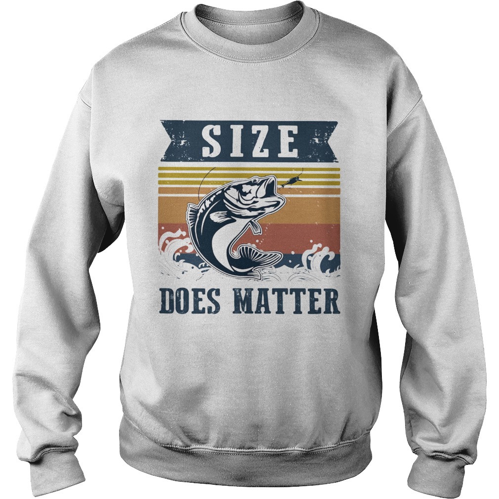 Size Does Matter Fishing Vintage Retro Sweatshirt