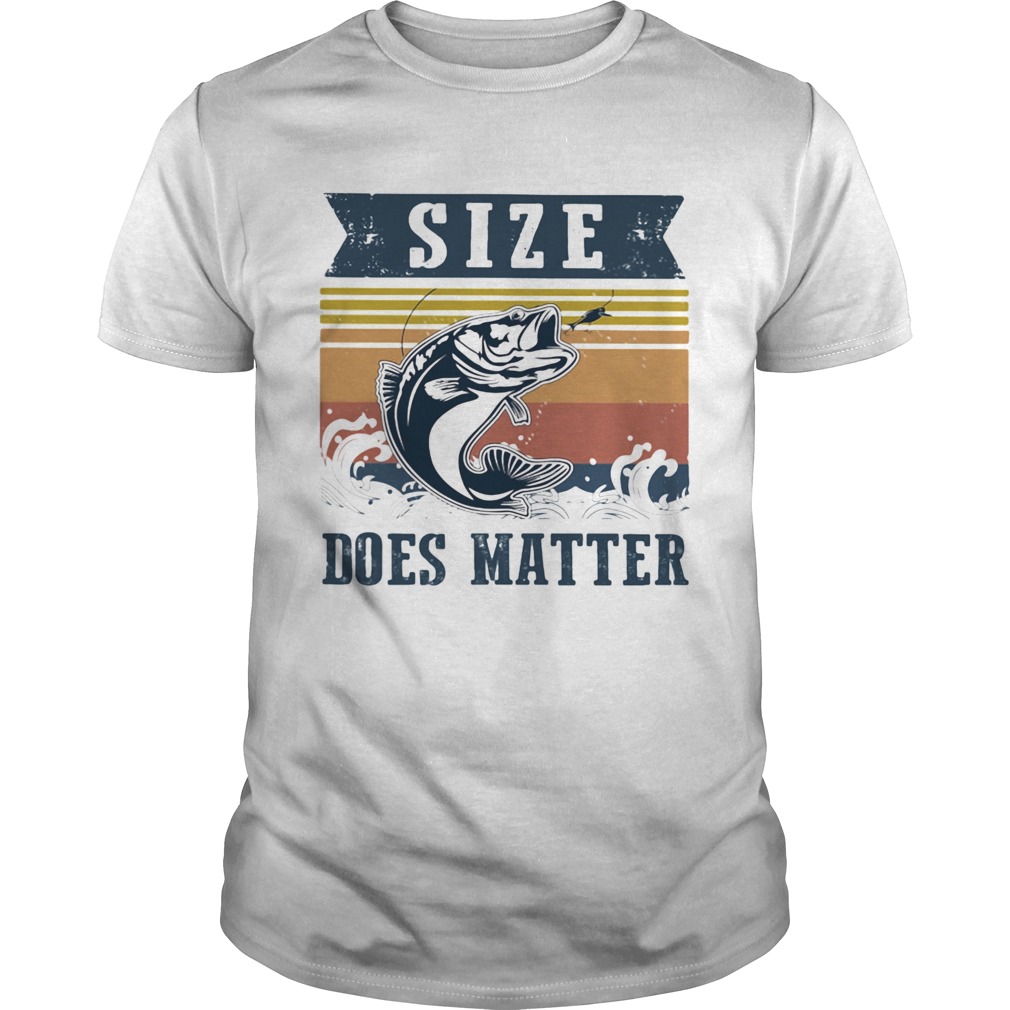 Size Does Matter Fishing Vintage Retro shirt
