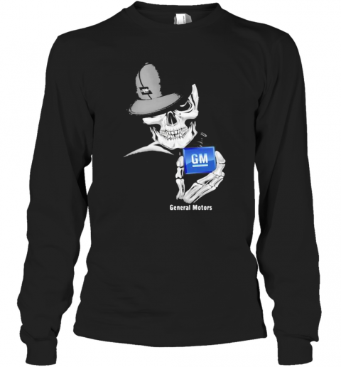 Skeleton Skull General Motors T-Shirt Long Sleeved T-shirt 