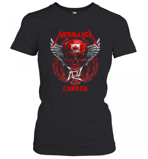 Skull Metallica Canada Flag T-Shirt Classic Women's T-shirt