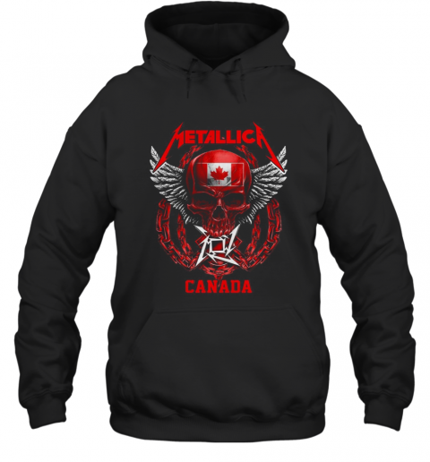 Skull Metallica Canada Flag T-Shirt Unisex Hoodie