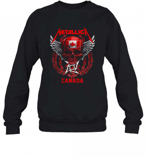 Skull Metallica Canada Flag T-Shirt Unisex Sweatshirt