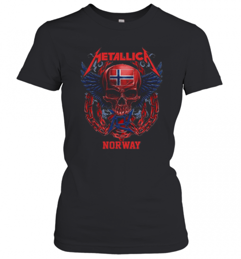 Skull Metallica Norway Flag T-Shirt Classic Women's T-shirt