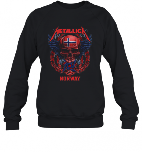 Skull Metallica Norway Flag T-Shirt Unisex Sweatshirt