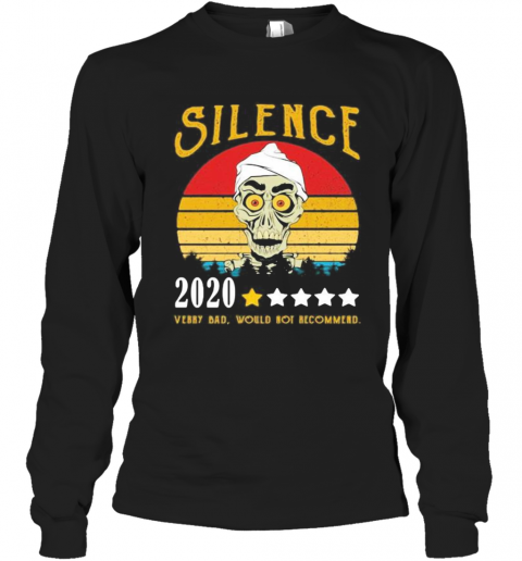 Skull Silence 2020 Very Bad Would Not Recommend Vintage Retro Stars T-Shirt Long Sleeved T-shirt 