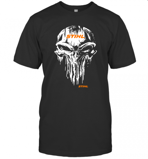 Skull Stihl Logo Halloween T-Shirt