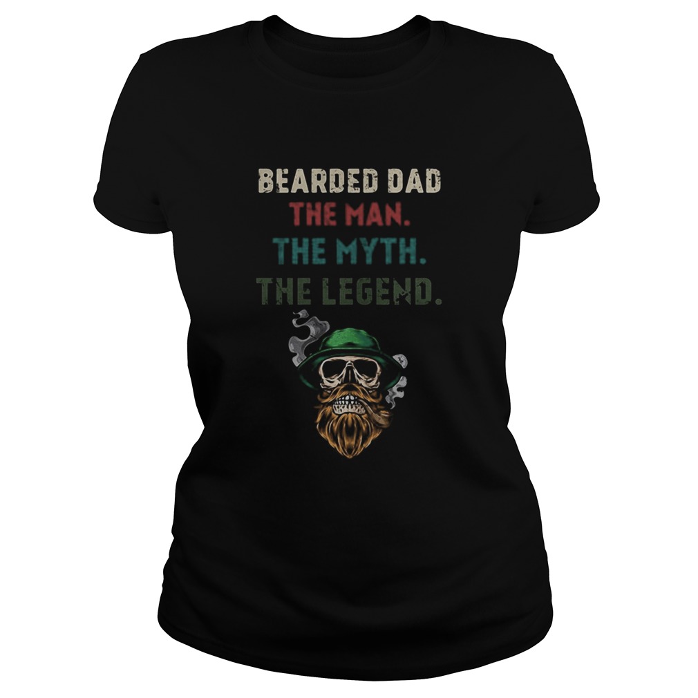 Skull bearded dad the man the myth the legend Classic Ladies