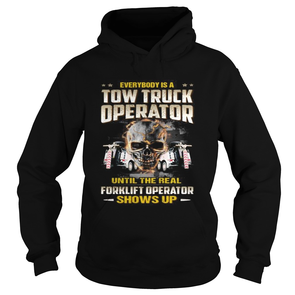 Skull everybody is a tom truck operator until the real painter shows up Hoodie
