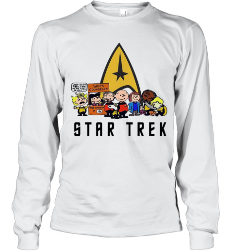 Snoopy And Friend Star Trek T-Shirt Long Sleeved T-shirt 