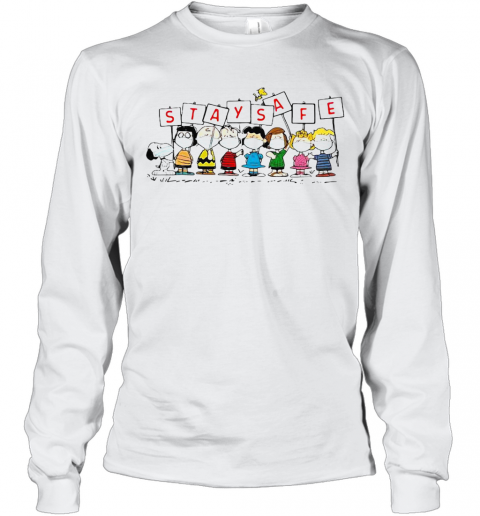 Snoopy And Friends Stay Safe T-Shirt Long Sleeved T-shirt 