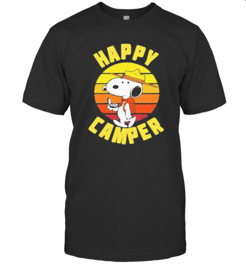 Snoopy Happy Camper Vintage Retro T-Shirt