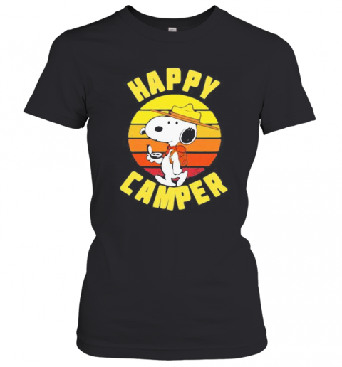 Snoopy Happy Camper Vintage Retro T-Shirt Classic Women's T-shirt