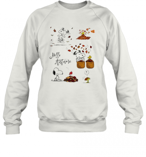 Snoopy Hello Autumn Maple Leaves T-Shirt Unisex Sweatshirt
